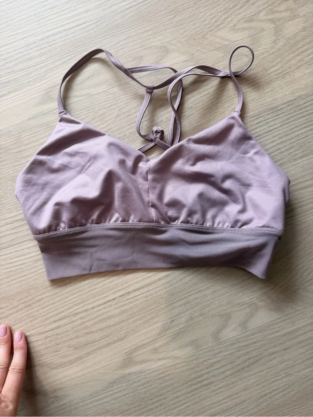 ALO Yoga Mauve Strappy Sports Bra